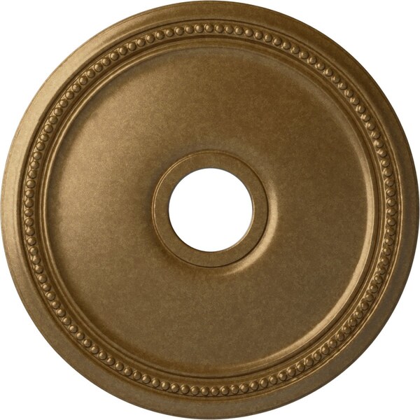 Ekena Millwork Diane Ceiling Medallion (Fits Canopies up to 5 3/8"), 18"OD x 3 5/8"ID x 1 1/8"P, Pale Gold CM18DIPAS - main